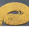Natural Untreated FINE AAA Quality Yellow Sapphire Micro Faceted Israel Cut Roundel Beads Strand 100% Fine Quality Natural Yellow Sapphire Faceted Beads. No Treatments. You will get a strand of 3.5 Inches & Sizes from 3mm approx.